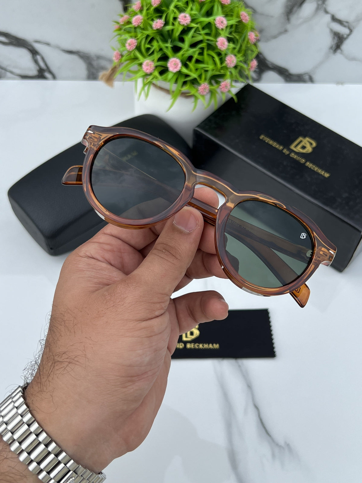Daviid Beckhamm Round Brown/Green