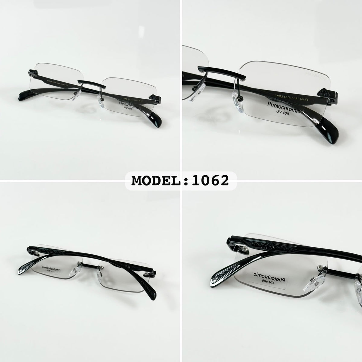 Maybachh 1062 Frameless Black Metal
